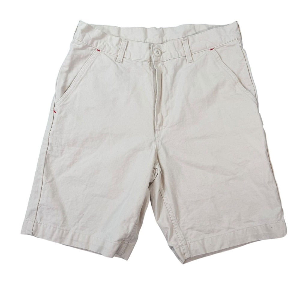 Carhartt Mens Wesley Short Off White Canvas Utility Carpenter Shorts Size 30